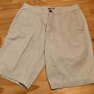 Flat front khaki shorts